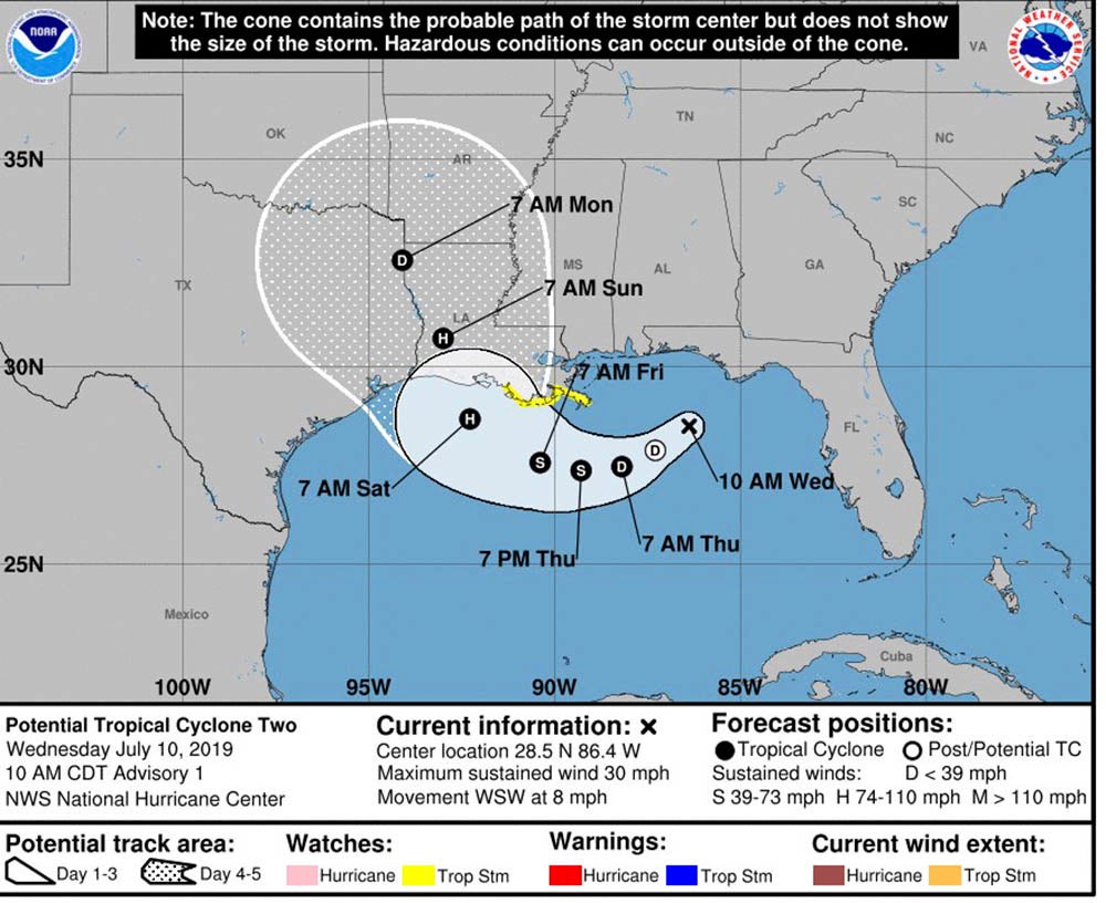 National Hurricane Center issues first forecast 