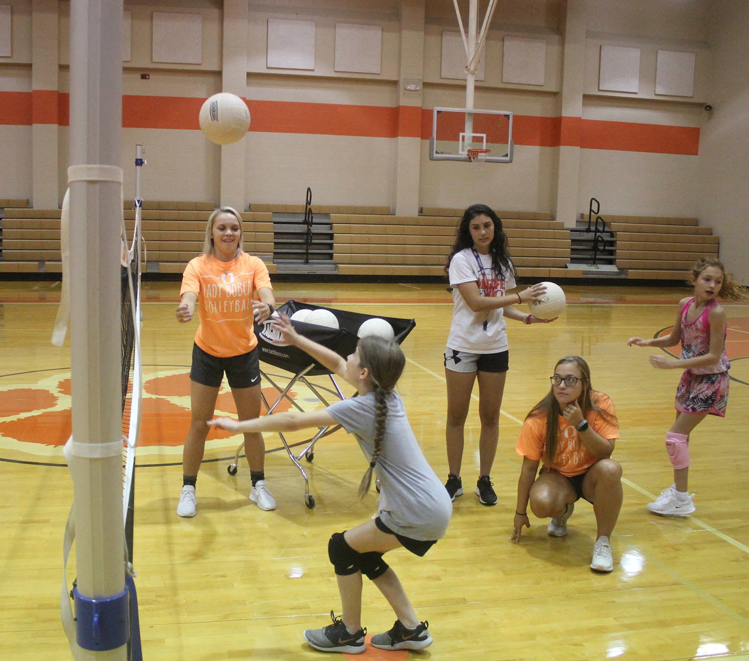 Campers having fun at Lady Bobcat Volleyball Camp - Orange Leader ...