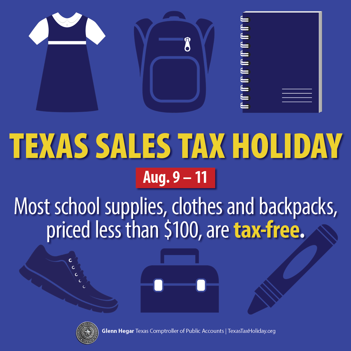 Texas Sales Tax Holiday is Aug. 911 Orange Leader Orange Leader
