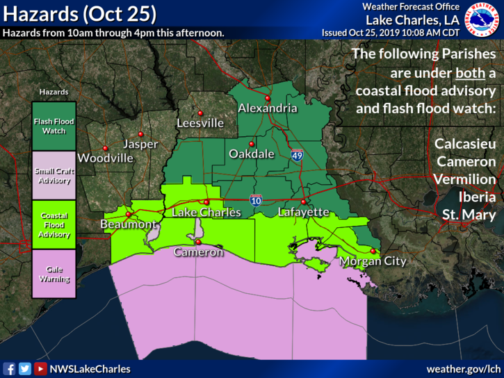 NWS Lake Charles tropical update: 10:15 a.m. 10.25.19 - Orange Leader ...