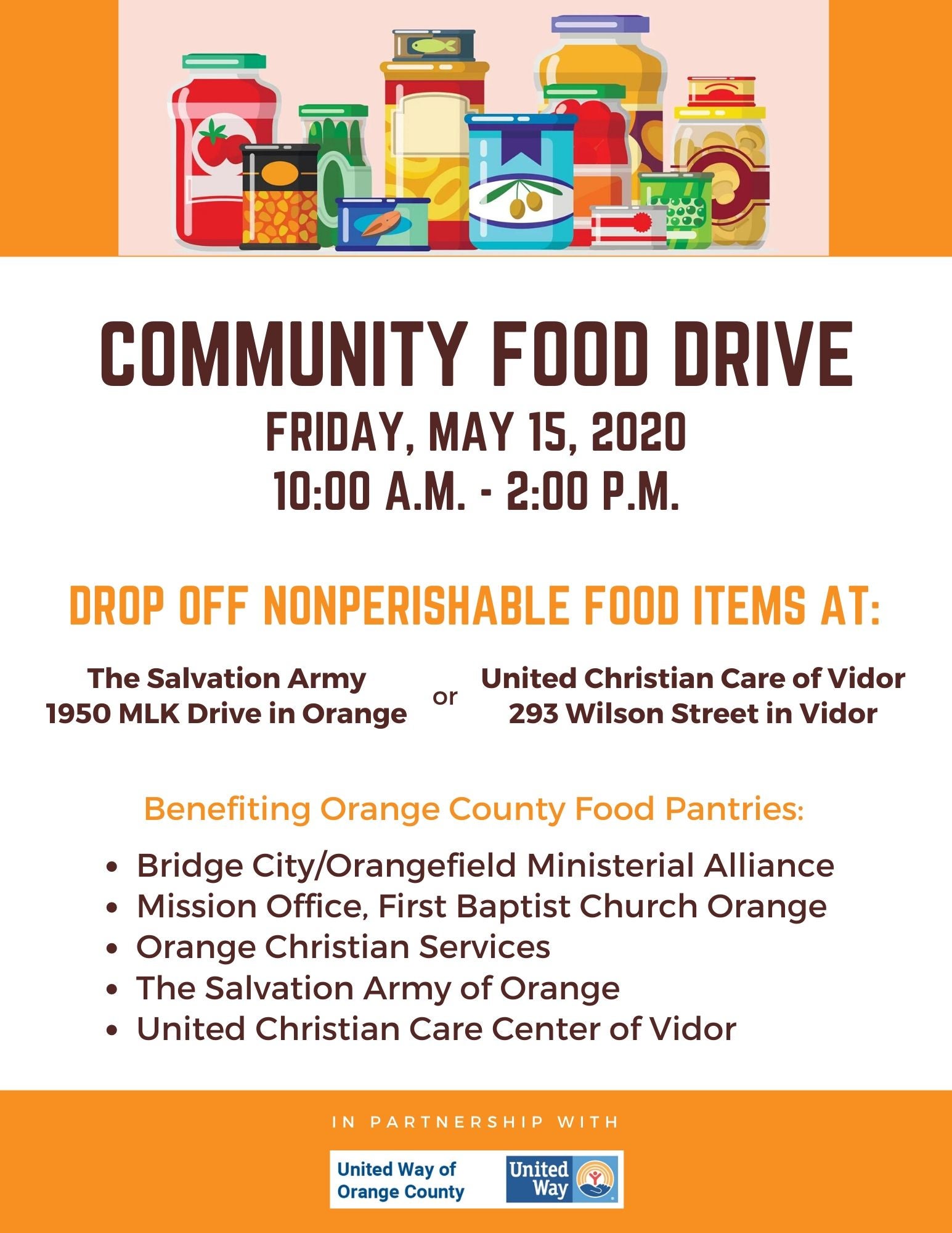 Community Food Drive - Orange Leader | Orange Leader