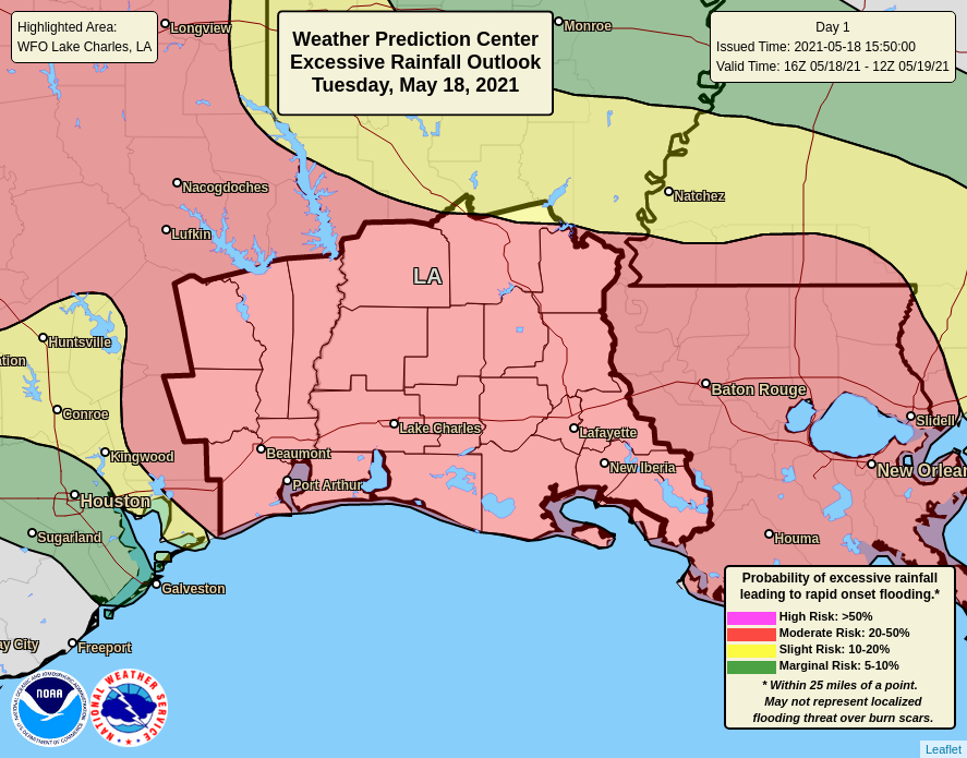 NWS Lake Charles weather update: 3 p.m. 5.18.21 - Orange Leader ...