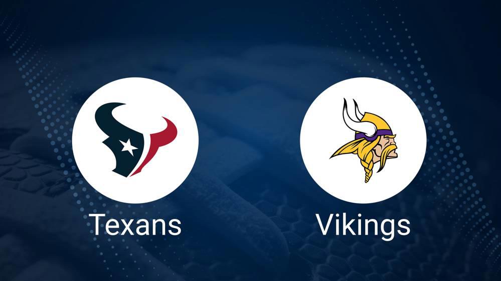 Texans vs. Vikings: Odds, Moneyline, and Spread - Week 3