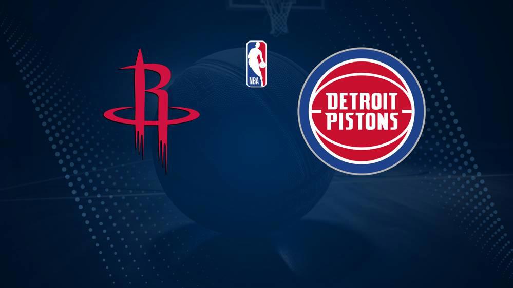 How to Watch the Rockets vs. Pistons Game: Streaming & TV Channel Info for November 10