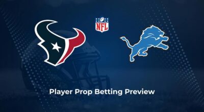 Texans vs. Lions Player Props & Odds – Week 10