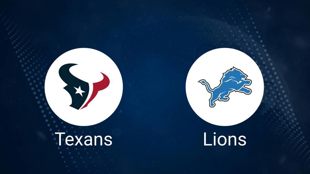 Where to Watch Texans vs. Lions on TV or Streaming Live - Nov. 10